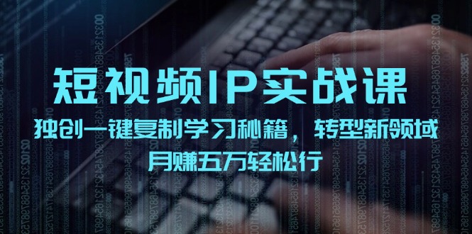 (12193期)短视频 IP实战课,独创一键复制学习秘籍,转战新领域,月赚五万轻松行-致富学堂