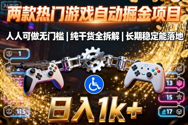 两款热门游戏自动掘金项目,人人可做无门槛,纯干货全拆解,长期稳定能落地,日入1k+【揭秘】-致富学堂