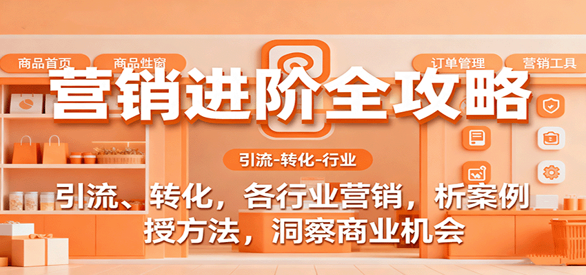营销进阶全攻略,引流、转化,各行业营销,析案例,授方法,洞察商业机会-致富学堂