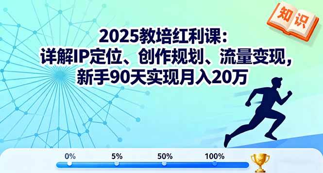 (16178期)2025教培红利课:详解IP定位、创作规划、流量变现,新手90天实现月入20万-致富学堂