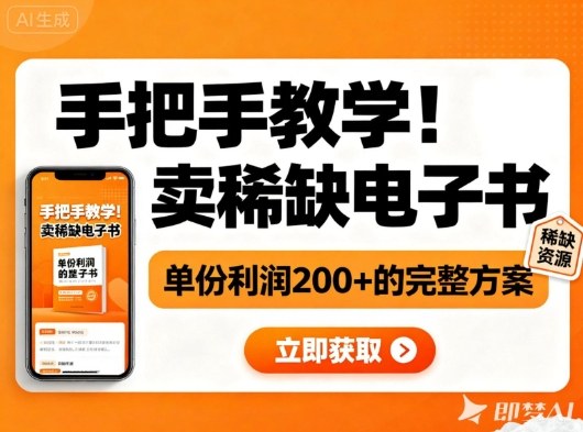 手把手教学!在小红书卖稀缺电子书,单份利润2张+的完整方案-致富学堂