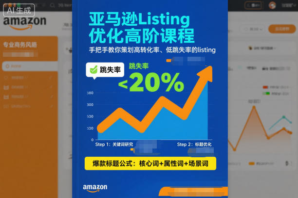 亚马逊Listing优化高阶课程,手把手教你策划高转化率、低跳失率的listing-致富学堂