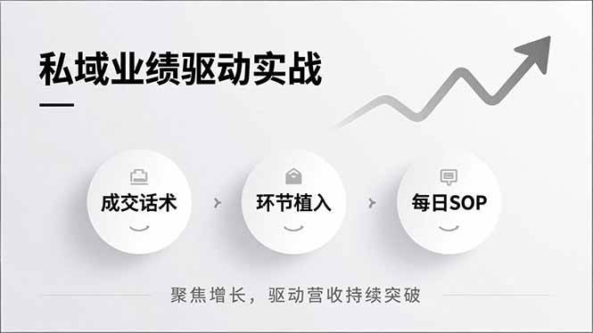 (16988期)私域业绩驱动实战,成交话术、环节植入、每日SOP,聚焦增长,驱动营收持续突破