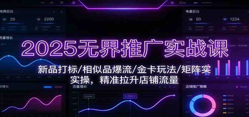 2025无界推广实战课:新品打标/相似品爆流/金卡玩法/矩阵实操,精准拉升店铺流量-致富学堂