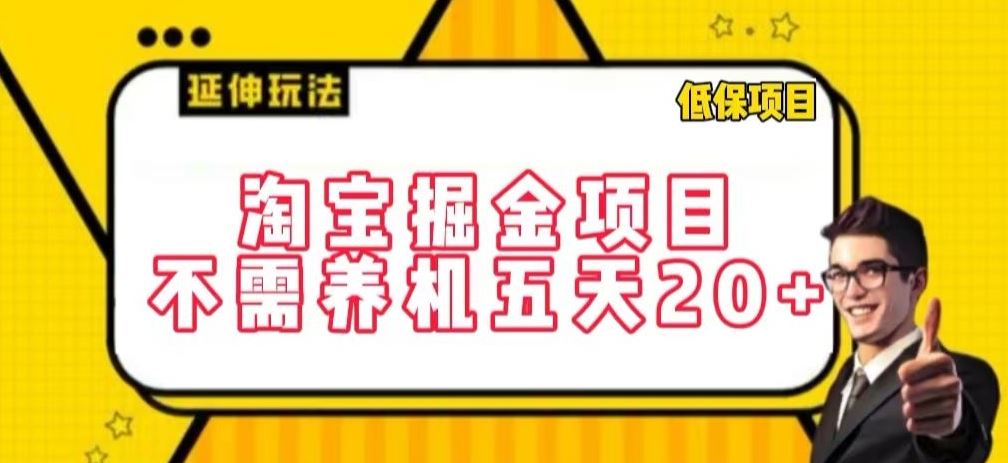 淘宝掘金项目，不需养机，五天20+，每天只需要花三四个小时【揭秘】-致富学堂