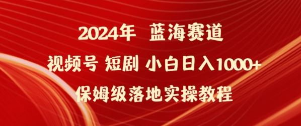 2024年视频号短剧新玩法小白日入1000+保姆级落地实操教程【揭秘】-致富学堂