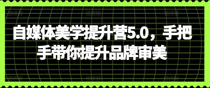 自媒体美学提升营5.0，手把手带你提升品牌审美-致富学堂