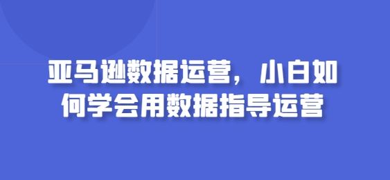 亚马逊数据运营，小白如何学会用数据指导运营-致富学堂