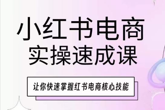 小红书电商实操速成课，让你快速掌握红书电商核心技能-致富学堂