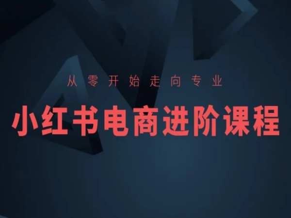 从零开始走向专业，小红书电商进阶课程-致富学堂