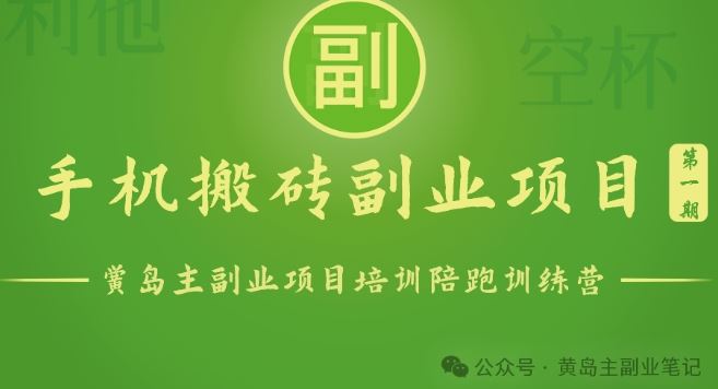 手机搬砖小副业项目训练营1.0，实测1小时收益50+，一部手机轻松日入100+-致富学堂