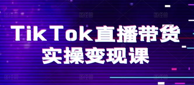 TikTok直播带货实操变现课：系统起号、科学复盘、变现链路、直播配置、小店操作流程、团队搭建等。-致富学堂