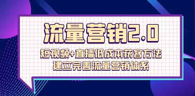 （10114期）流量-营销2.0：短视频+直播低成本获客方法，建立完善流量营销体系（72节）-致富学堂