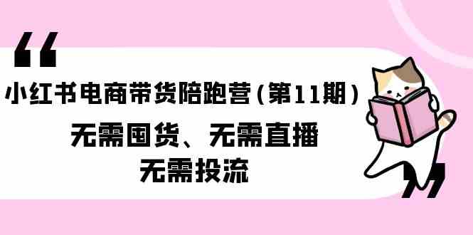 （9996期）小红书电商带货陪跑营(第11期)无需囤货、无需直播、无需投流（送往期10套）-致富学堂