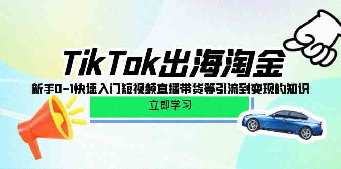 （10035期）TikTok-出海淘金，新手0-1快速入门短视频直播带货等引流到变现的知识-致富学堂