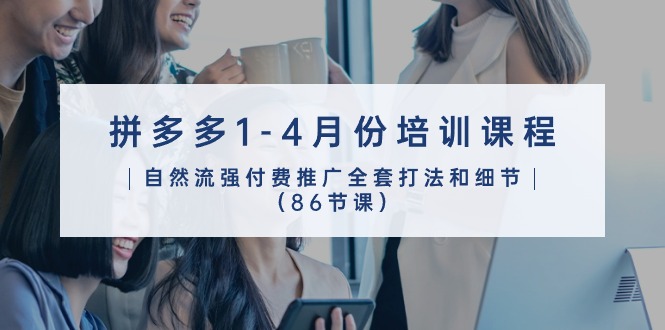 （10495期）拼多多1-4月份培训课程，自然流强付费推广全套打法和细节（86节课）-致富学堂