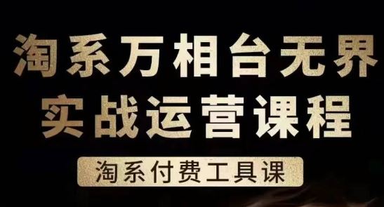 淘系万相台无界实战运营课，淘系付费工具课-致富学堂