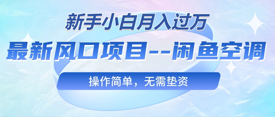 （10767期）最新风口项目—闲鱼空调，新手小白月入过万，操作简单，无需垫资-致富学堂