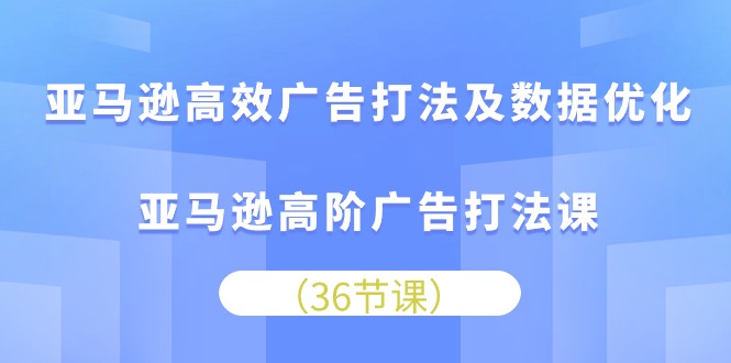 （10649期）亚马逊高效广告打法及数据优化，亚马逊高阶广告打法课-致富学堂