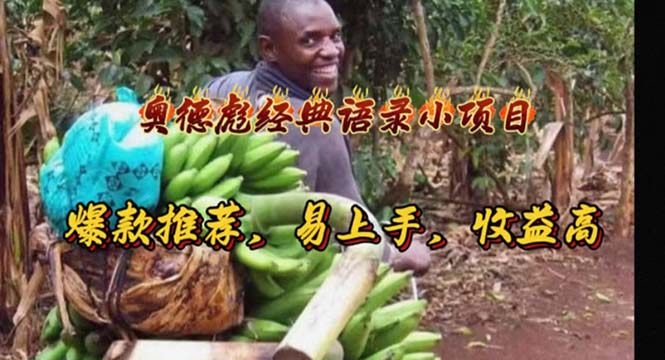 （11030期）奥德彪经典语录小项目，爆款推荐，易上手，收益高-致富学堂