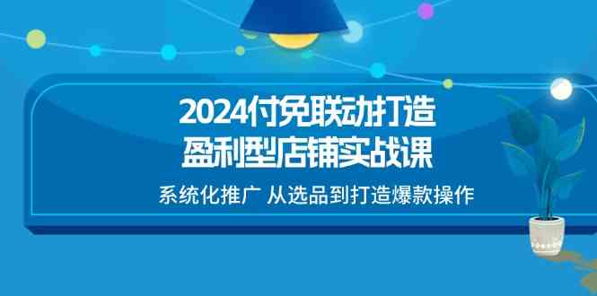 2024付免联动打造盈利型店铺实战课，系统化推广 从选品到打造爆款操作-致富学堂