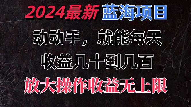 （11470期）有手就行的2024全新蓝海项目，每天1小时收益几十到几百，可放大操作收…-致富学堂