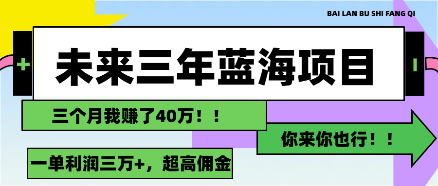 （11716期）未来三年，蓝海赛道，月入3万+-致富学堂