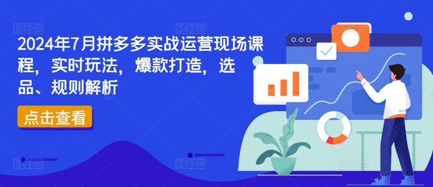 2024年7月拼多多实战运营现场课程，实时玩法，爆款打造，选品、规则解析-致富学堂