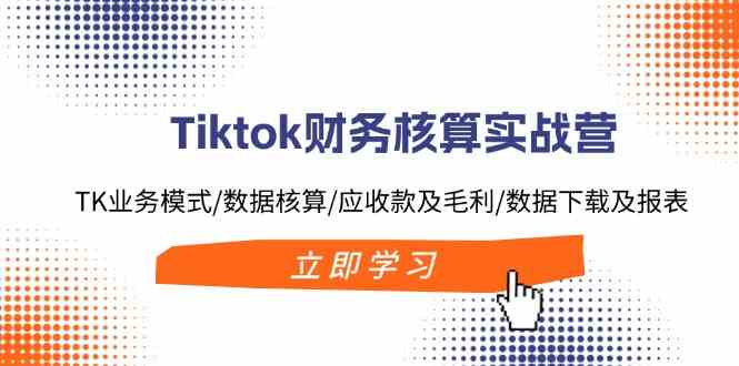Tiktok财务核算实战营：TK业务模式/数据核算/应收款及毛利/数据下载及报表-致富学堂