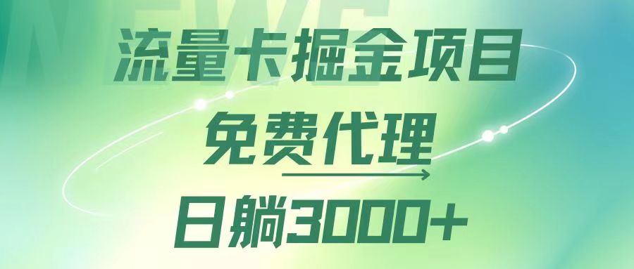 （12321期）流量卡掘金代理，日躺赚3000+，变现暴力，多种推广途径-致富学堂