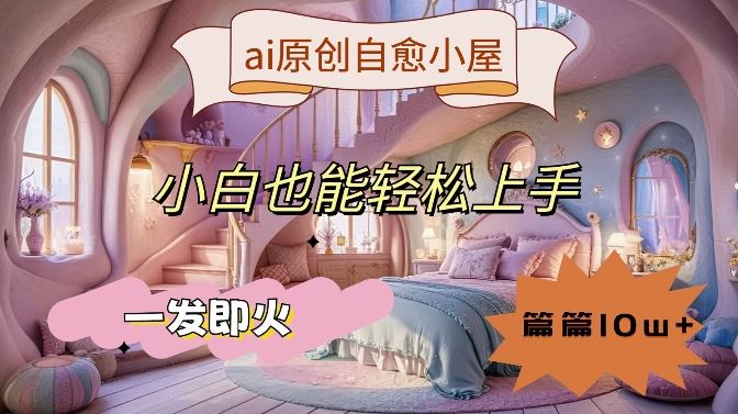 ai原创治愈小屋，小白也能轻松上手，一发即火，篇篇10w+【揭秘】-致富学堂