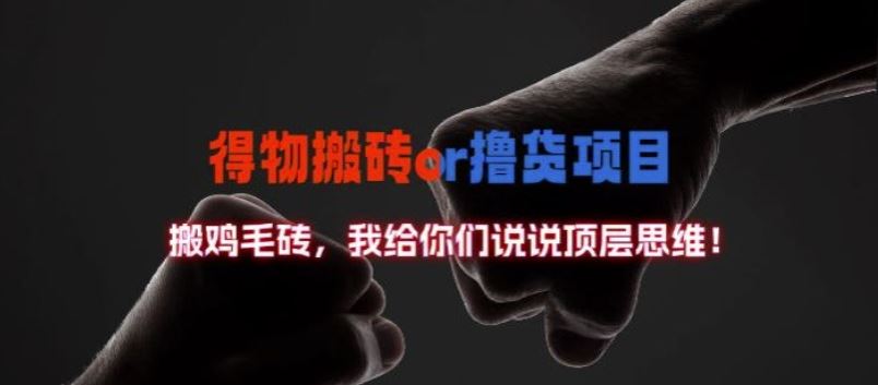 得物搬砖撸货项目?掰下数据，我给你们说说顶层思维【揭秘】-致富学堂
