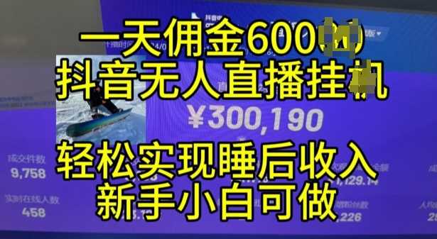 2024年11月抖音无人直播带货挂JI，小白的梦想之路，全天24小时收益不间断实现真正管道收益【揭秘】-致富学堂