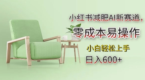 小红书减肥AI新赛道，零成本易操作，日入多张，小白轻松上手【揭秘】-致富学堂