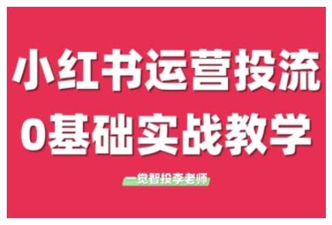 小红书运营投流，小红书广告投放从0到1的实战课，学完即可开始投放-致富学堂