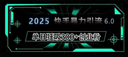 2025年快手6.0保姆级教程震撼来袭，单日狂吸300+精准创业粉-致富学堂