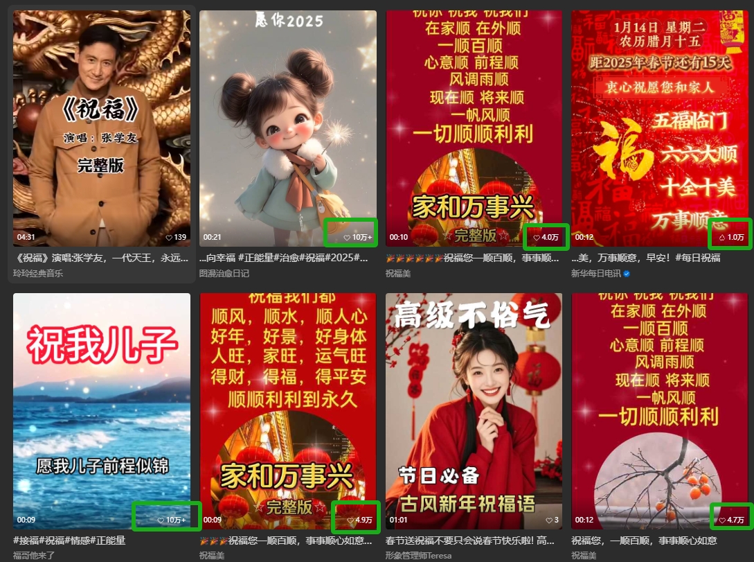 图片[2]-银发经济新年风口，儿女祝福视频爆火，一条作品上万播放，一定要抓住-致富学堂