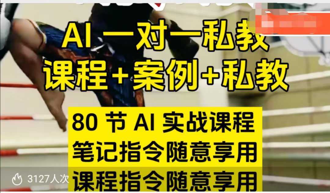 AI指令实战课，课程+案例，80节AI实战课程，笔记指令随意享用，课程指令随意享用-致富学堂