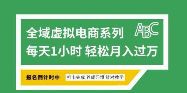 全域虚拟电商变现系列，通过平台出售虚拟电商产品从而获利-致富学堂