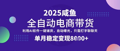 全网首发【闲鱼全自动电商带货】三年磨一剑，一朝露锋芒，单月稳定变现8k+【揭秘】-致富学堂
