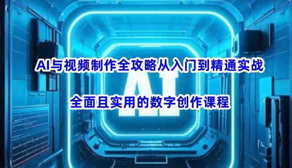 AI与视频制作全攻略从入门到精通实战，全面且实用的数字创作课程（更新3月）-致富学堂