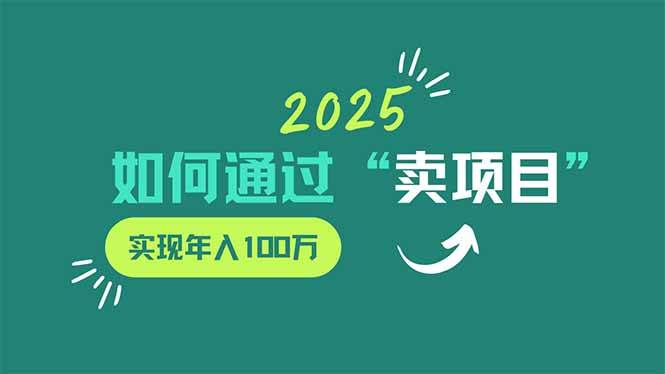 （14176期）2025年如何通过“卖项目”实现年入100万-致富学堂