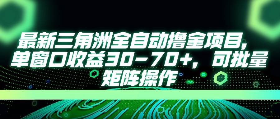 （14191期）最新三角洲全自动撸金项目，单窗口收益30-70+，可批量矩阵操作-致富学堂