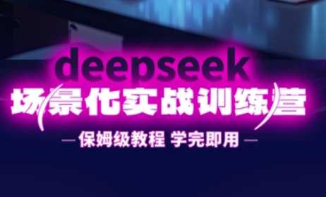 DeepSeek场景化实战训练营，保姆级教程，学完即用，手把手教你用DeepSeek提升效率-致富学堂