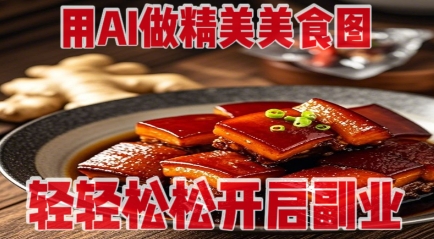 用AI做精美美食图，无需专业设备拍摄，轻轻松松开启副业-致富学堂