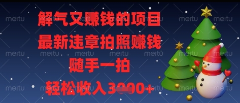 解气又挣钱的项目，最新违章拍照挣钱，随手一拍，轻松收入多张【揭秘】-致富学堂