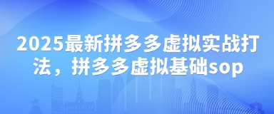 2025最新拼多多虚拟实战打法，拼多多虚拟基础sop-致富学堂