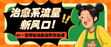 治愈系流量新风口，AI+宫崎骏动画创作实战课，从0到1打造爆款视频-致富学堂