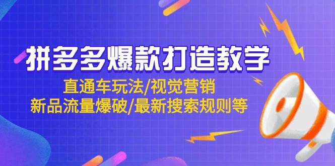 （14681期）拼多多爆款打造教学：直通车玩法/视觉营销/新品流量爆破/最新搜索规则等-致富学堂