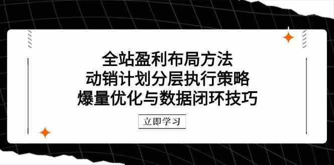 全站盈利布局方法：动销计划分层执行策略，爆量优化与数据闭环技巧-致富学堂